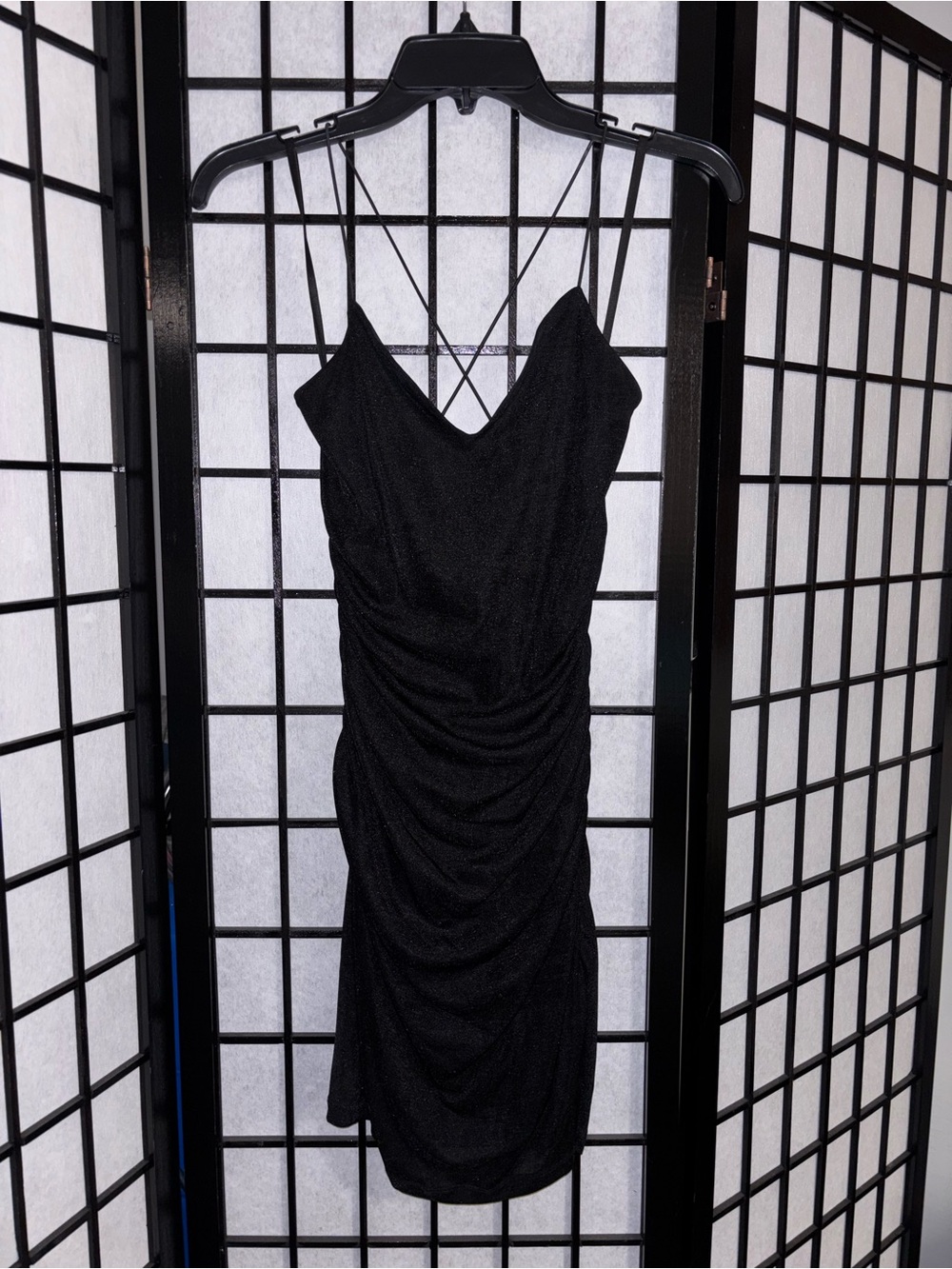 Shimmery Black Mini Dress